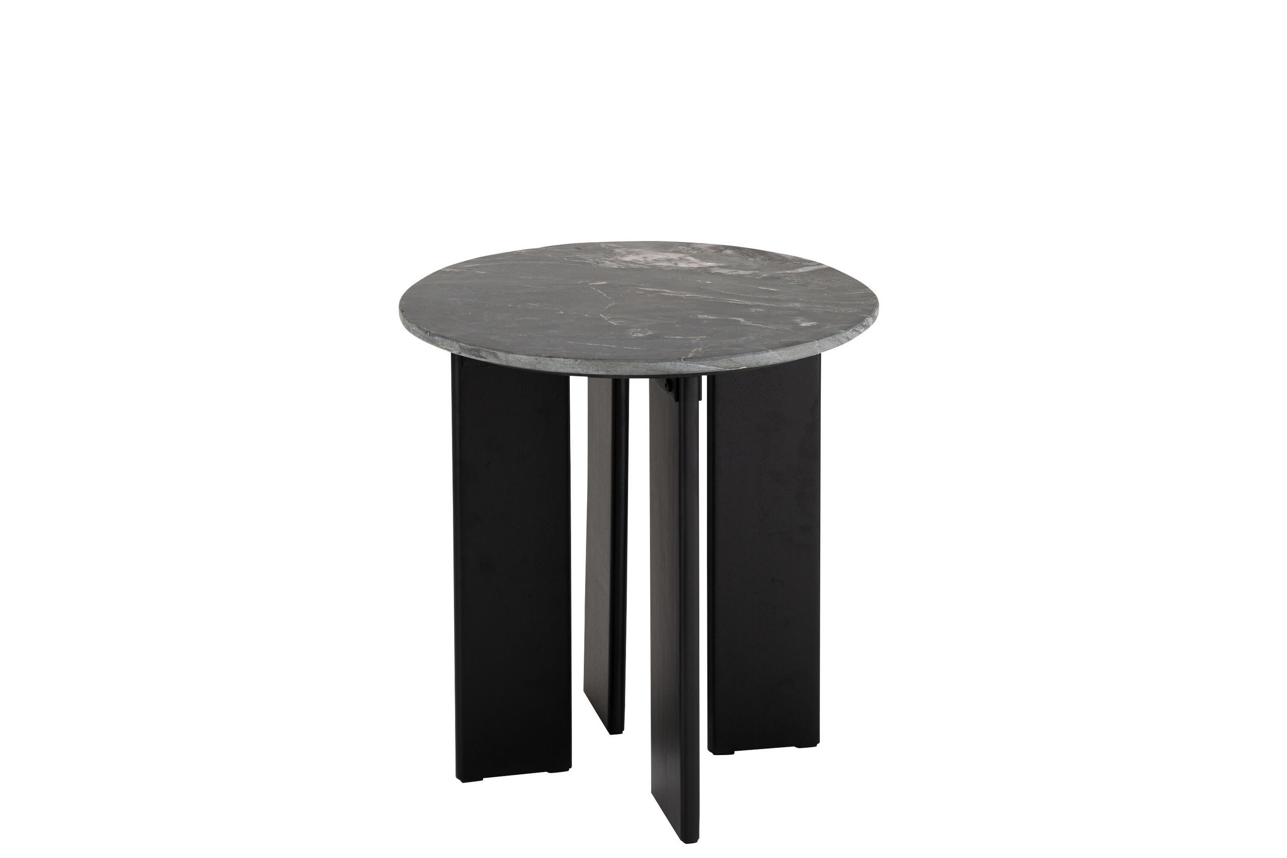 BEISTELLTISCH MATHILDE MARMOR Schwarz - Schwarz, Stein (50/50/50cm) - J-Line