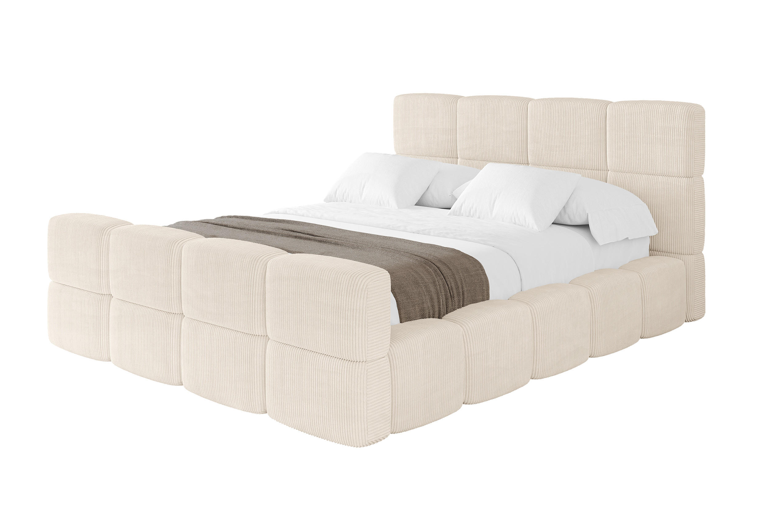Altdecor Polsterbett Schiefer 200x200 cm