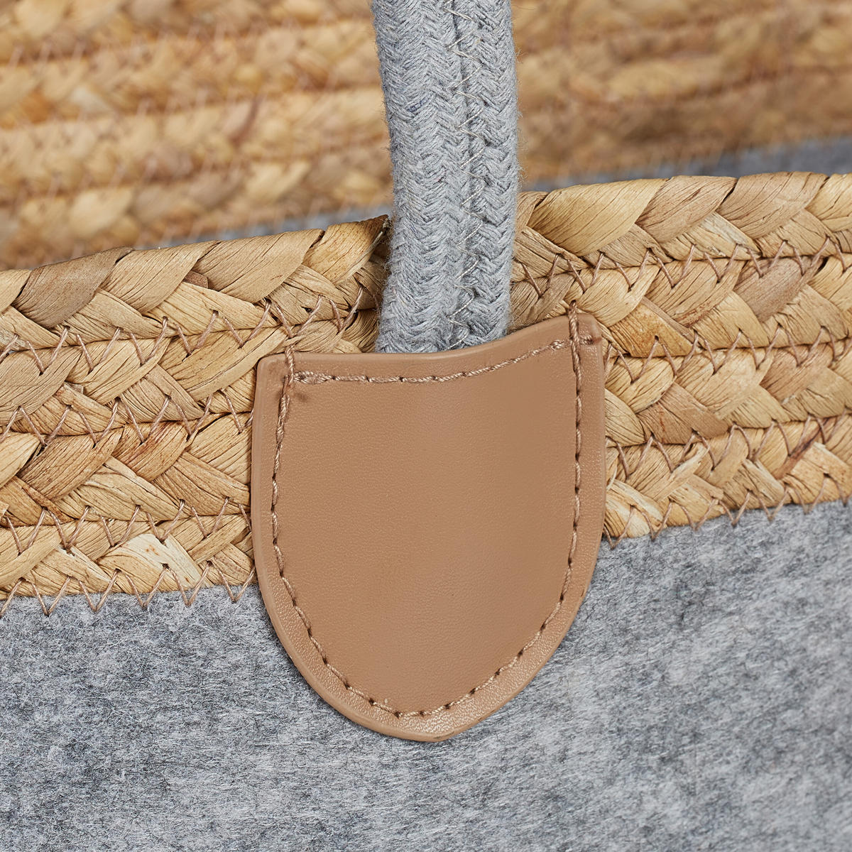 FILZTASCHE - Grau, Textil (54/34/24cm) - Relaxdays