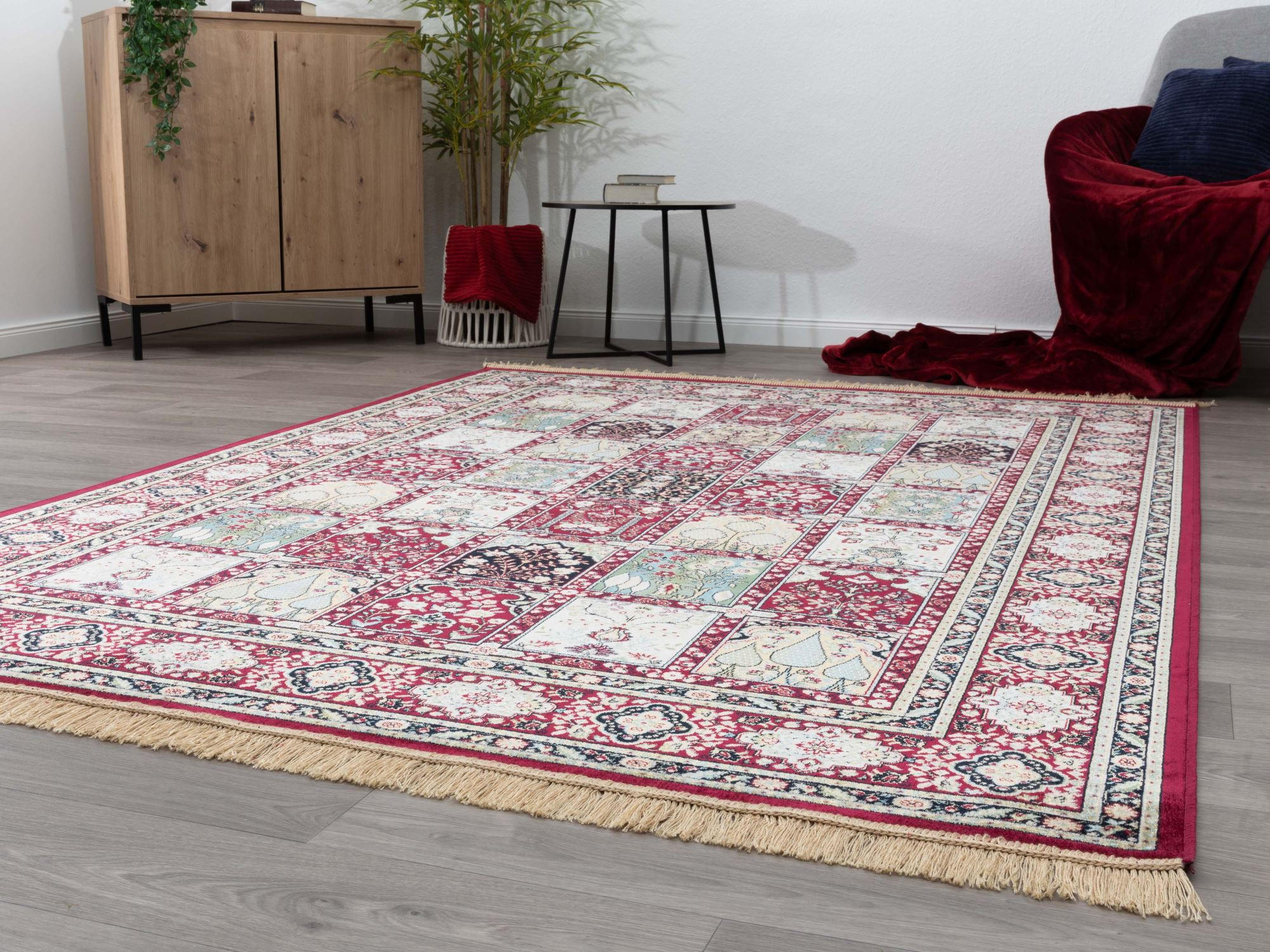 ORIENTTEPPICH 195/300 cm Riad Felder - Rot, Textil (195/300cm) - Steffensmeier