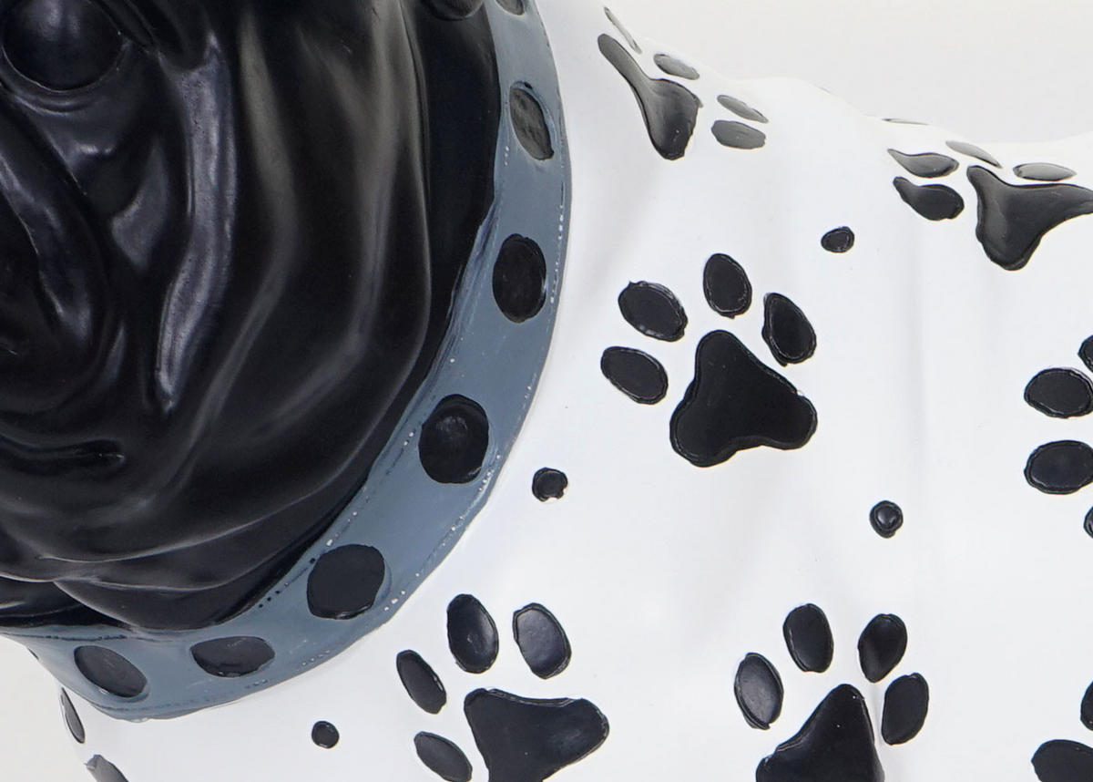 DEKO FIGUR BULLDOGGE Schwarz - Schwarz, Stein (21/25/19cm) - MCW