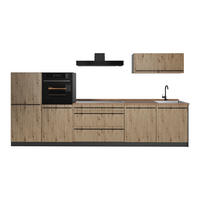 KUCHYŇSKÝ KOUT R-Line, Řemeslný dub/Antracit, 340 cm pracovná doska Dub Goldkraft - antracitová/dub artisan, kompozitní dřevo (340/143/60cm) - Vicco