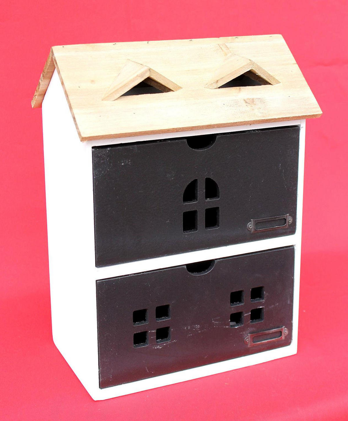 KOMMODE 2 Schubladen Holz/MDF 28/17/38 cm - Weiß, Holz (28/38/17cm) - DanDiBo