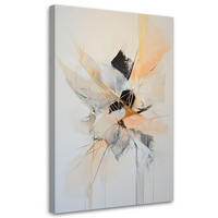 LEINWANDBILD Abstrakte Formen in Beige und Orange 70x100cm - Grau, Textil (70/100cm) - Feeby