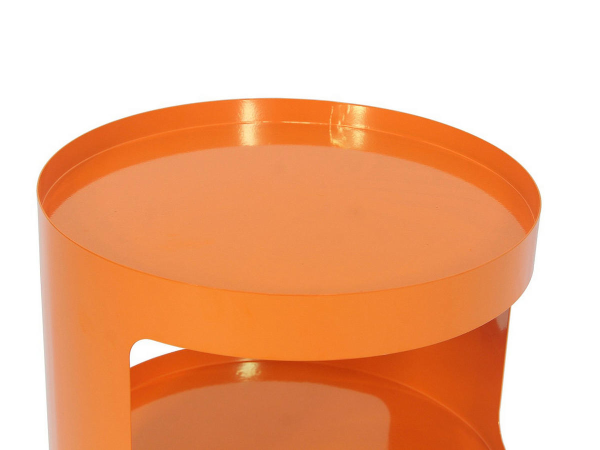 BEISTELLTISCH - 35 cm x 35 cm - metall - orange Marjak - Orange, Metall (35/35/54cm) - Vente-Unique