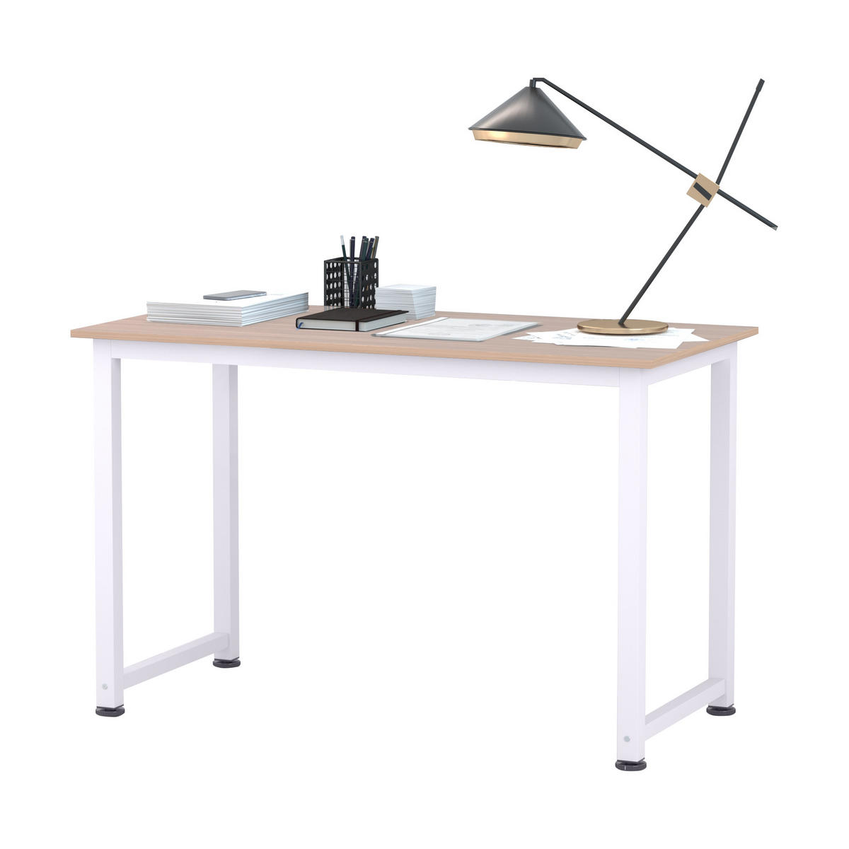 BÜROTISCH Eiche, Weiß 1 Stück - Multicolor, Holzwerkstoff (80/45/76cm) - GiPP