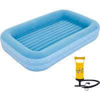 LUFTBETT Kinderluftmatratze mit Handpumpe 172 x 112 x 30 cm blau - Hellblau, Kunststoff (112/172cm) - Avenli
