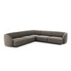 WENDBARES-ECKSOFA Miley aus Chenille-Stoff grau 5 Sitzplätze - Grau, Textil (255/255cm) - Micadoni