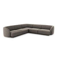 WENDBARES-ECKSOFA Miley aus Chenille-Stoff grau 5 Sitzplätze - Grau, Textil (255/255cm) - Micadoni