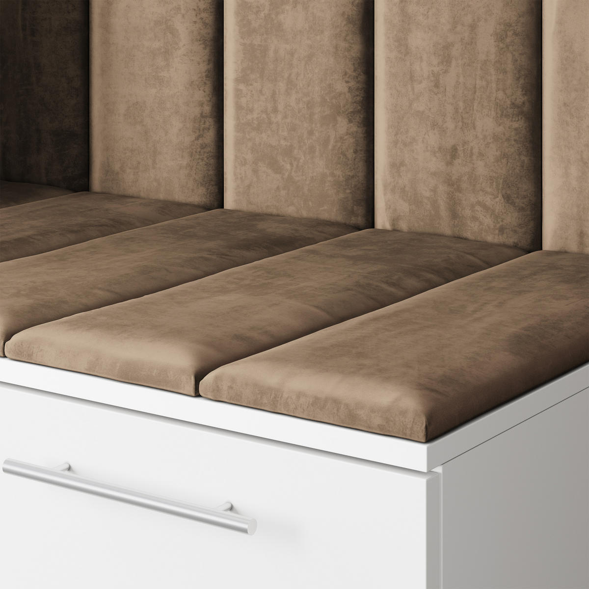 GARDEROBENSCHRANK REMA 180/240/60 cm Modern Garderobe-Set Weiß - Beige/Weiß, Holzwerkstoff (180/240/60cm) - MASSENO