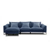 ECKSOFA WINTER 4-Sitzer, dunkelblau - Schwarz/Dunkelblau, Holzwerkstoff/Textil (158/269cm) - Courtois Laville