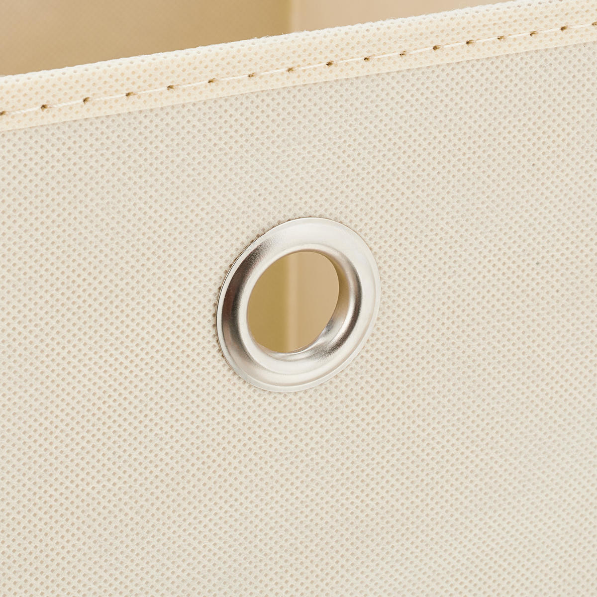 4XAUFBEWAHRUNGSBOX - Creme, Wellpappe/Textil (30/30/30cm) - Relaxdays