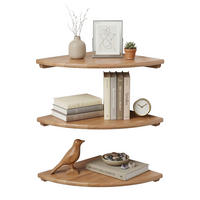 ROHOVÁ pol. - svetlohnedá, drevo (35/3/35cm) - Relaxdays