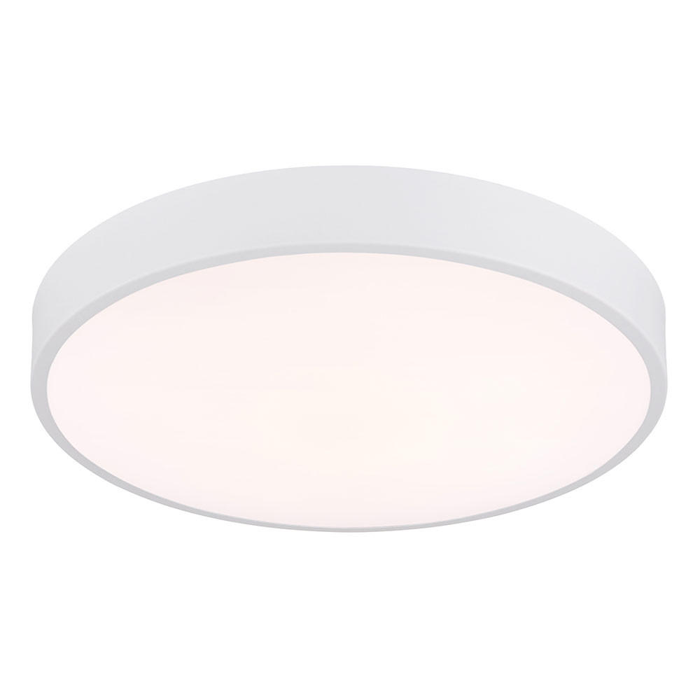 LED DECKENLEUCHTE Metall Weiß matt - Weiß, Metall (37.8/37.8/7cm) - Globo Lighting