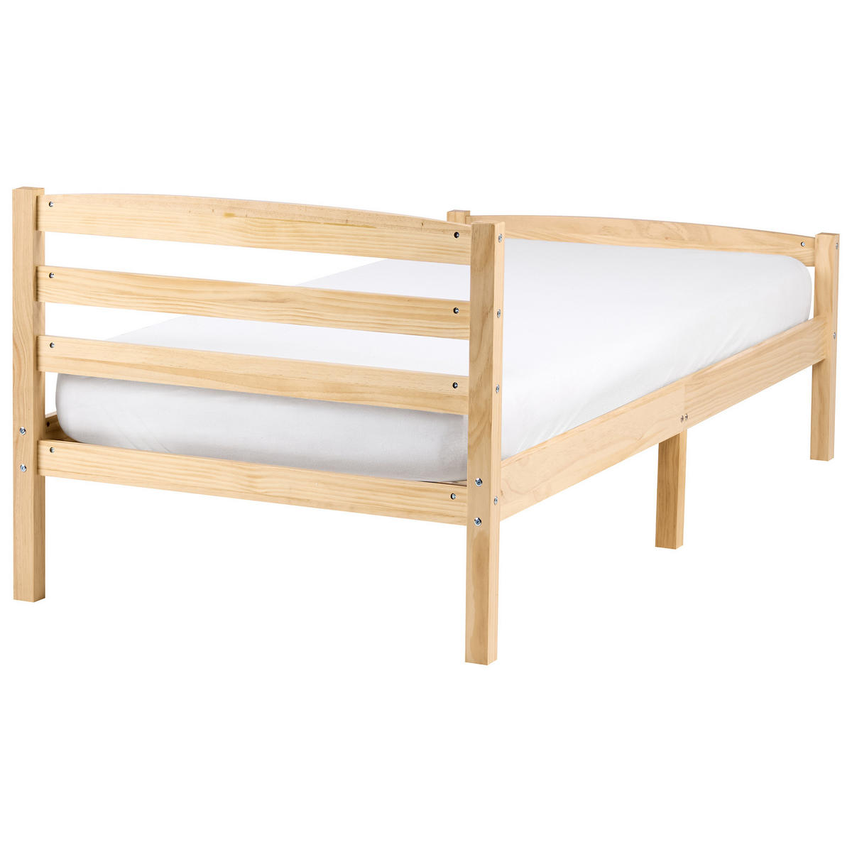POSTEL s roštem 80/200 cm Borovicové dřevo Světle hnědá Echallon - hnědá/světle hnědá, dřevo (80/200cm) - Beliani