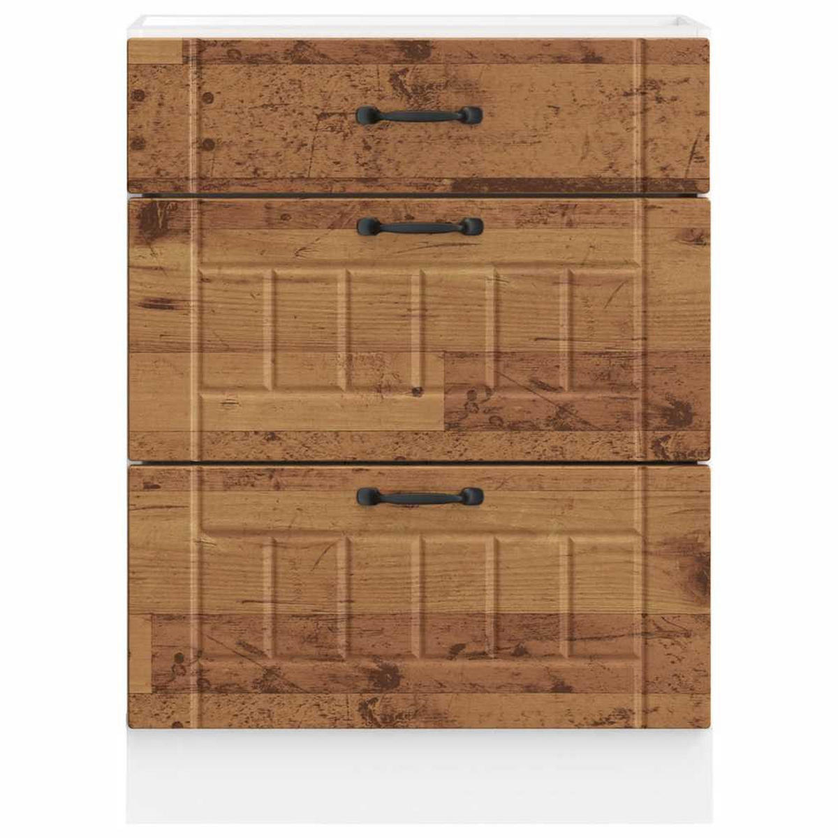 KÜCHENUNTERSCHRANK Maro Altholz-Optik 60x46x81,5 cm - Zwetschgeholzfarben, Holz (60/81.5/46cm) - DELUKE