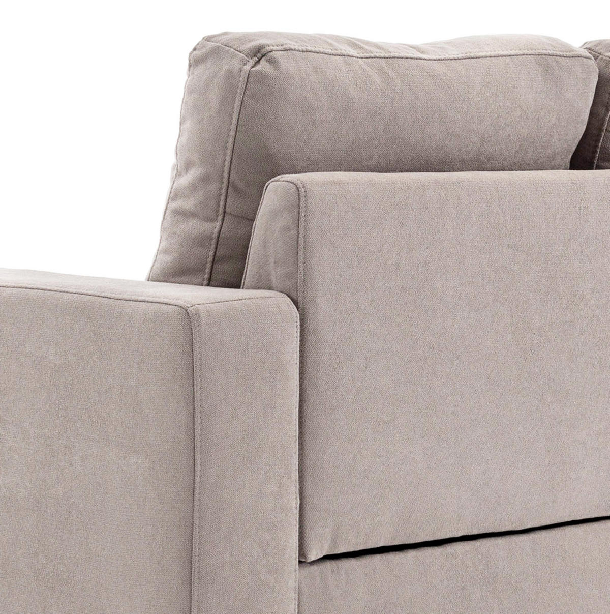 ECKSOFA 193/136/85 cm hellgrau aus Leinenoptik mit Chaiselongue - Hellgrau, Textil (136/193cm) - OKWISH