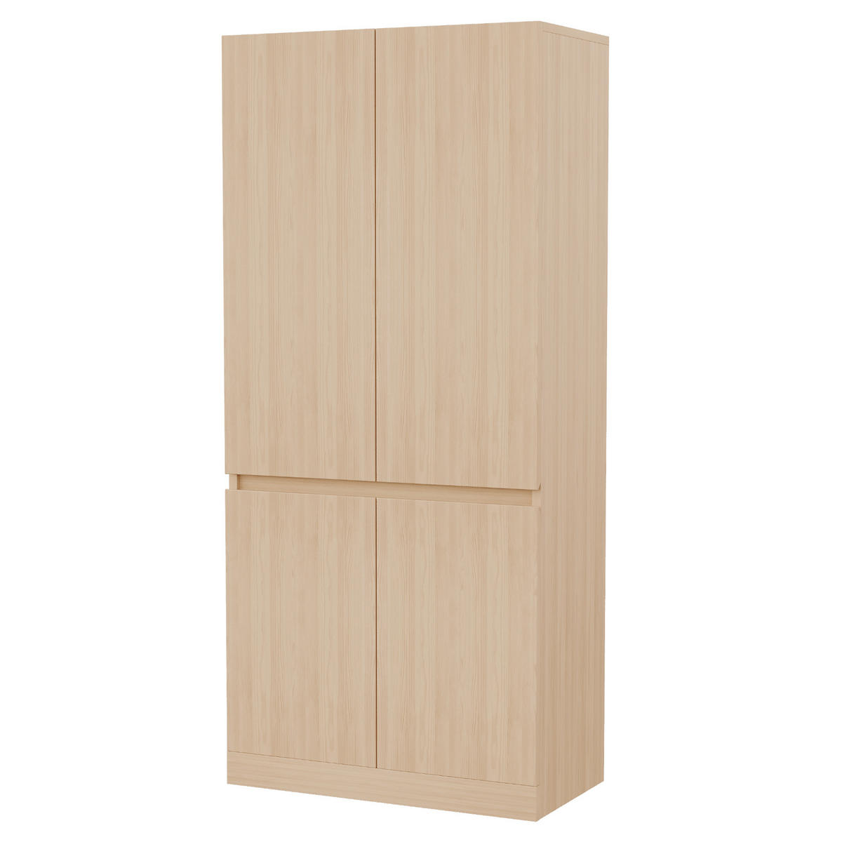 KLEIDERSCHRANK 70/40/170 cm mit 2 Drehtüren in Holzfarbe - Naturfarben, Holz (70/170/40cm) - BEAOK