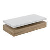 COUCHTISCH mit 2 Schubladen - MDF - Holzfarben hell & Weiß - FELIX - Naturfarben, Holz (120/60/35cm) - Vente-Unique