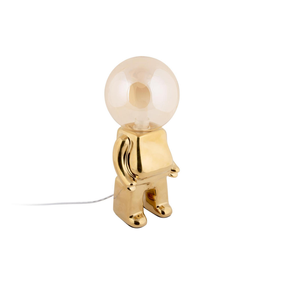 TISCHLAMPE Ross LED Gold 12/12/27 cm - Goldfarben, Keramik (12/12/27cm) - Leitmotiv