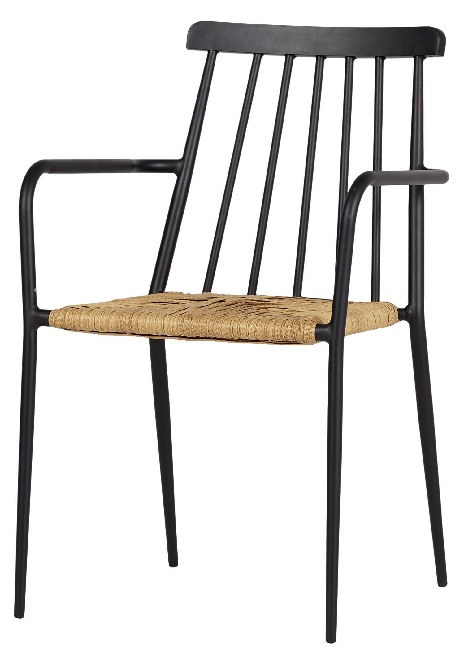 GARTENSTUHL Schwarz - Schwarz, Holzwerkstoff (58/84/54cm) - ebuy24