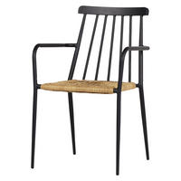 GARTENSTUHL Schwarz - Schwarz, Holzwerkstoff (58/84/54cm) - ebuy24