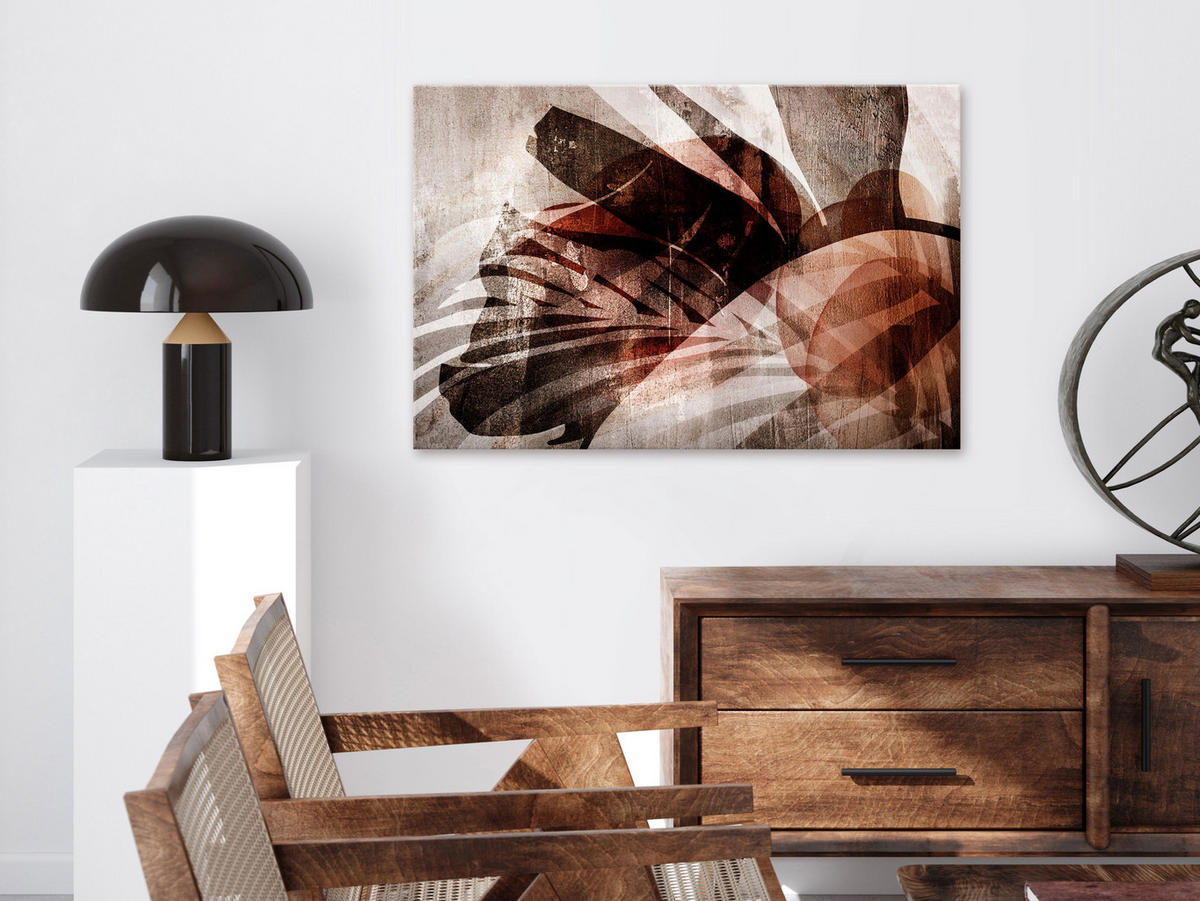 KUNSTDRUCK Grau 120/80 cm - Braun/Grau, Textil (120/80cm) - KUNSTLOFT
