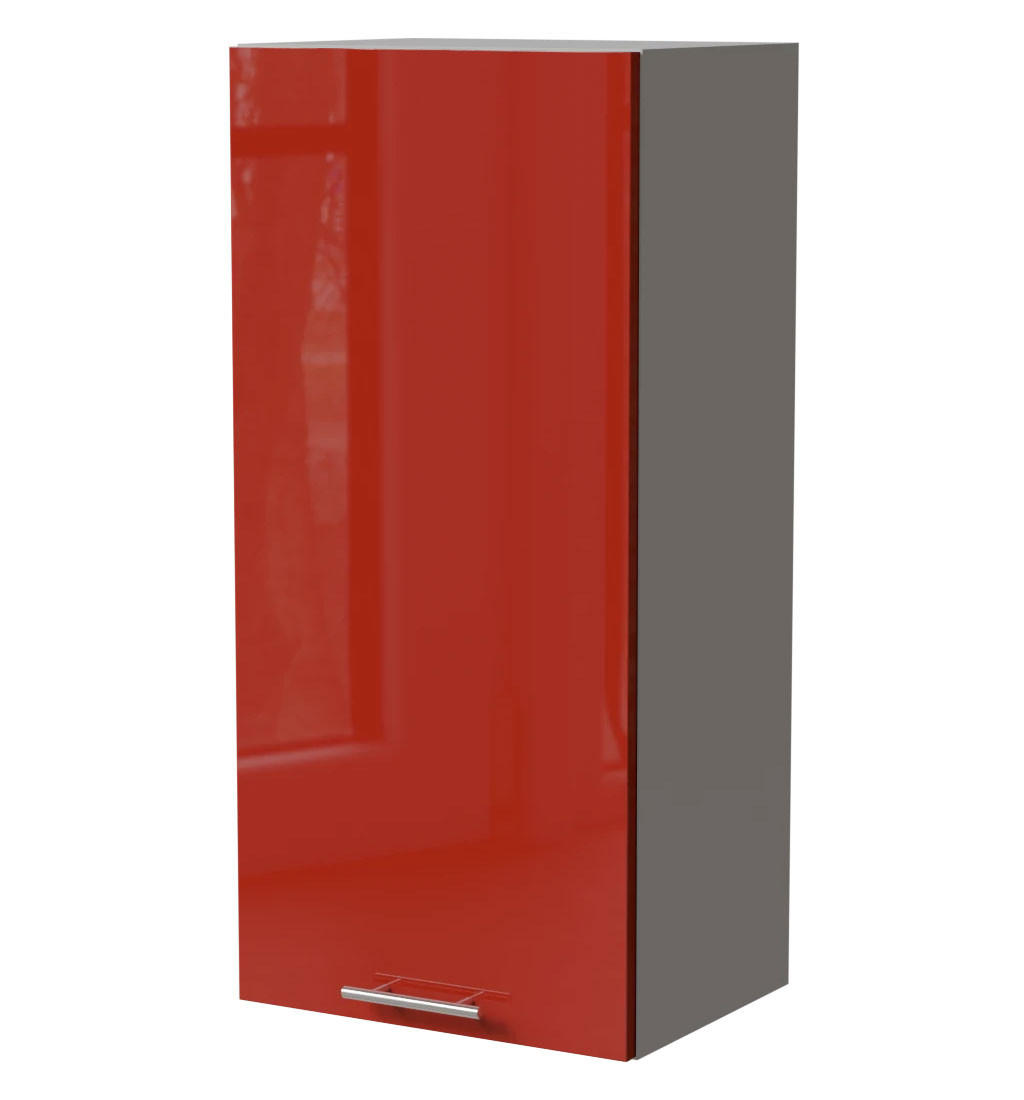 Feldmann-Wohnen Hängeschrank Rot, Grau 45x96x32.5 cm