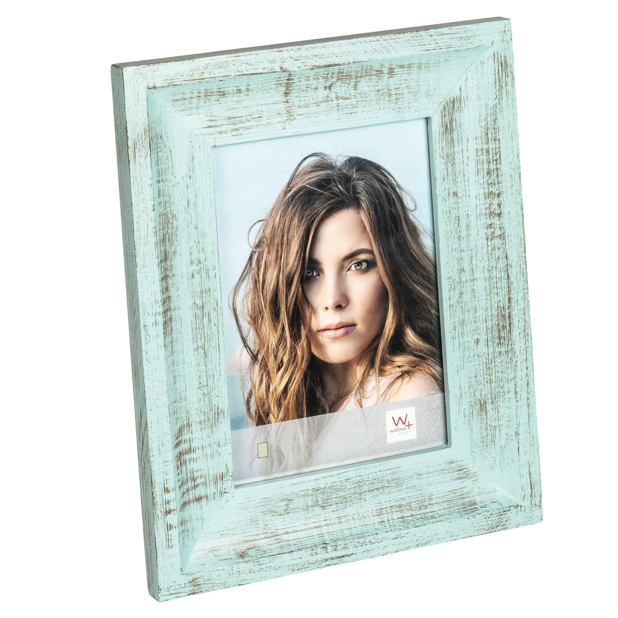 BILDERRAHMEN Marley Portraitrahmen, 13x18 cm, blau - Blau, Holzwerkstoff (21/27/2.2cm) - walther design