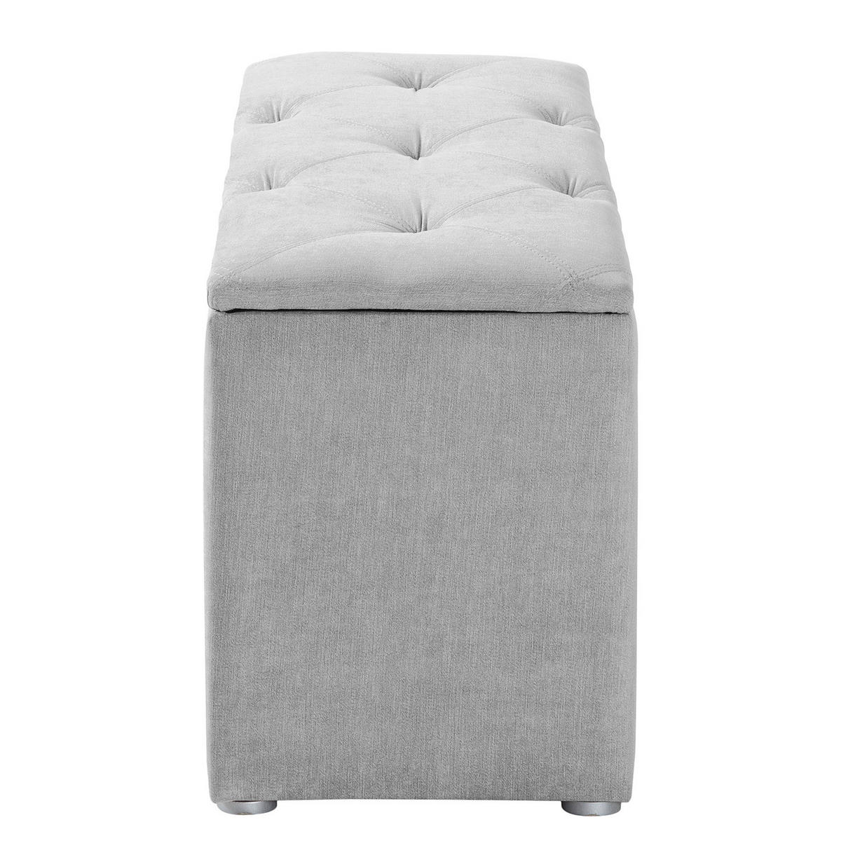 BETTTRUHE - Hellgrau, Textil (120/55/40cm) - home24