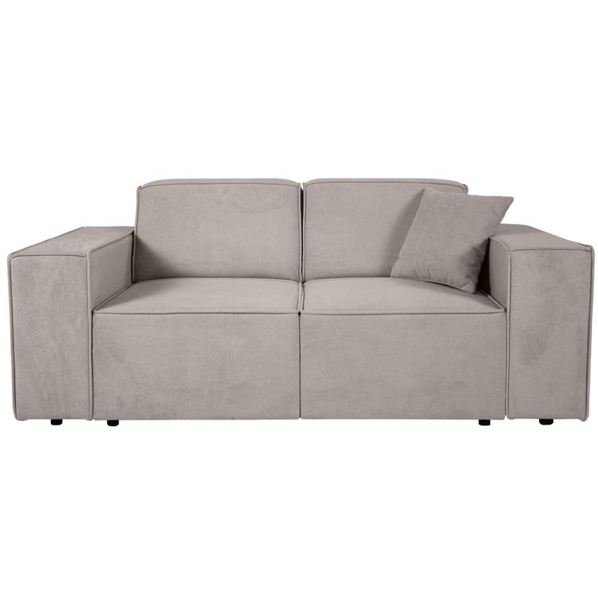2-SITZER SOFA Pedro ohne Schlaffunktion cappuccino - Schwarz/Cappuccino, Textil (185/75/88cm) - Beautysofa
