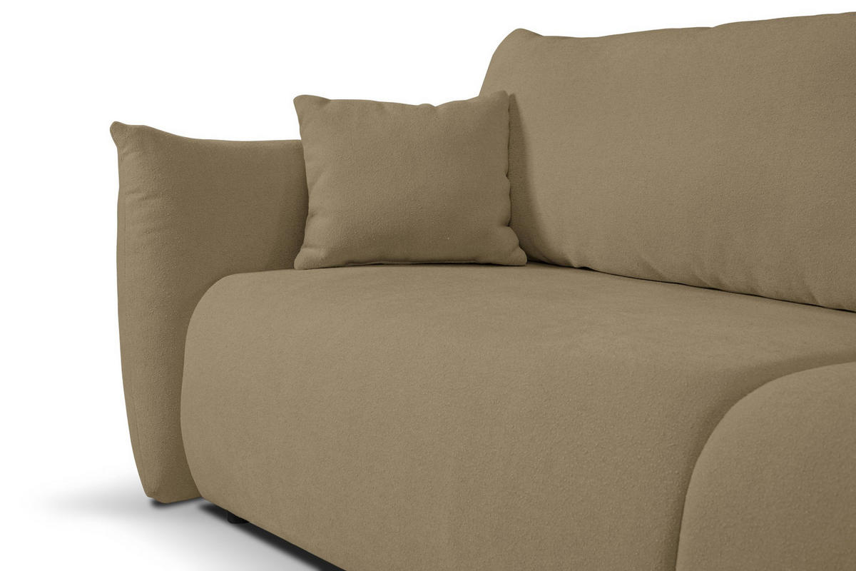 SOFA Hallora - Cappuccino (Melody 12) - Cappuccino, Holzwerkstoff (240/88/108cm) - Möblo