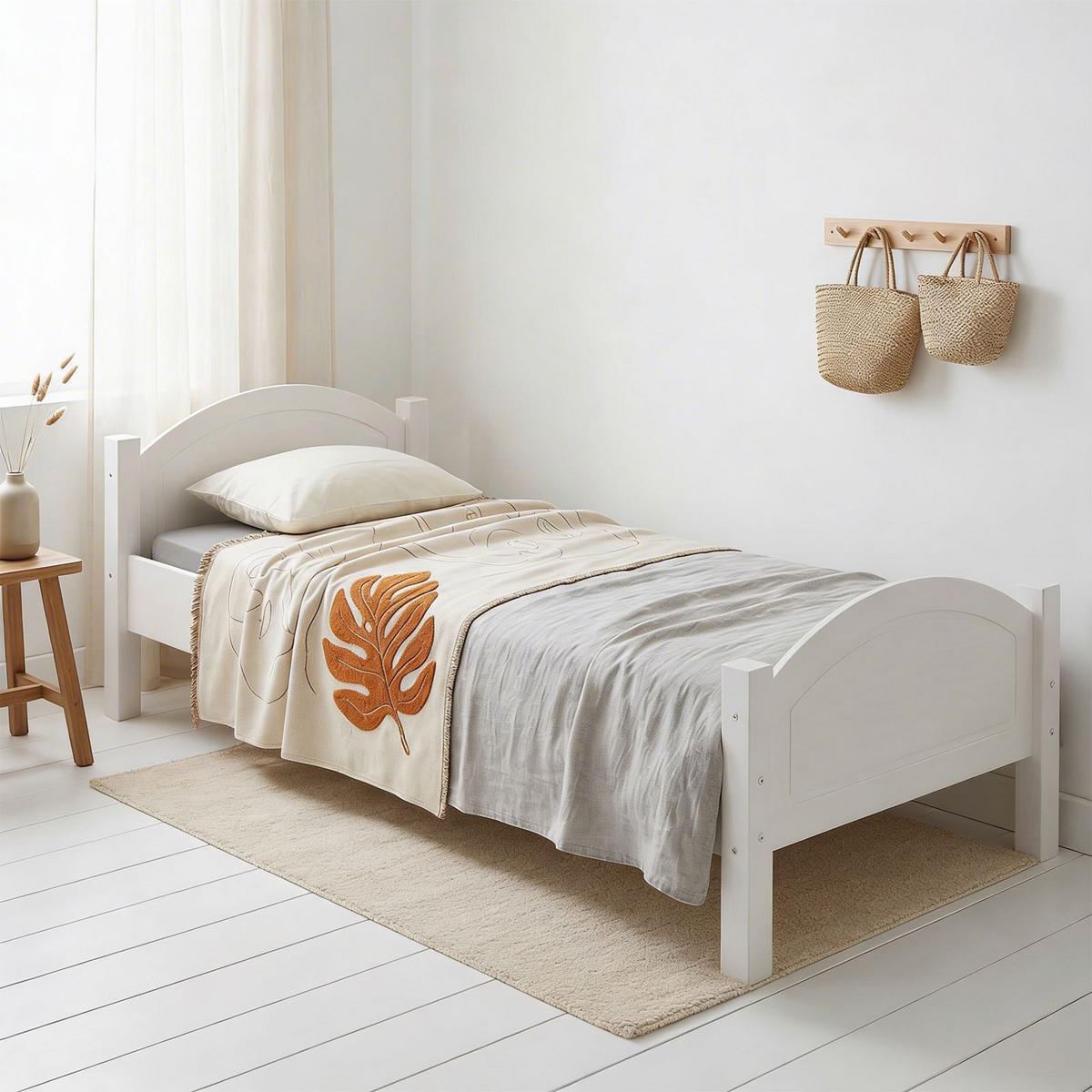 MASSIVHOLZBETT FLIMS 90x200 cm weiß - Weiß, Holz (90/200cm) - IDIMEX