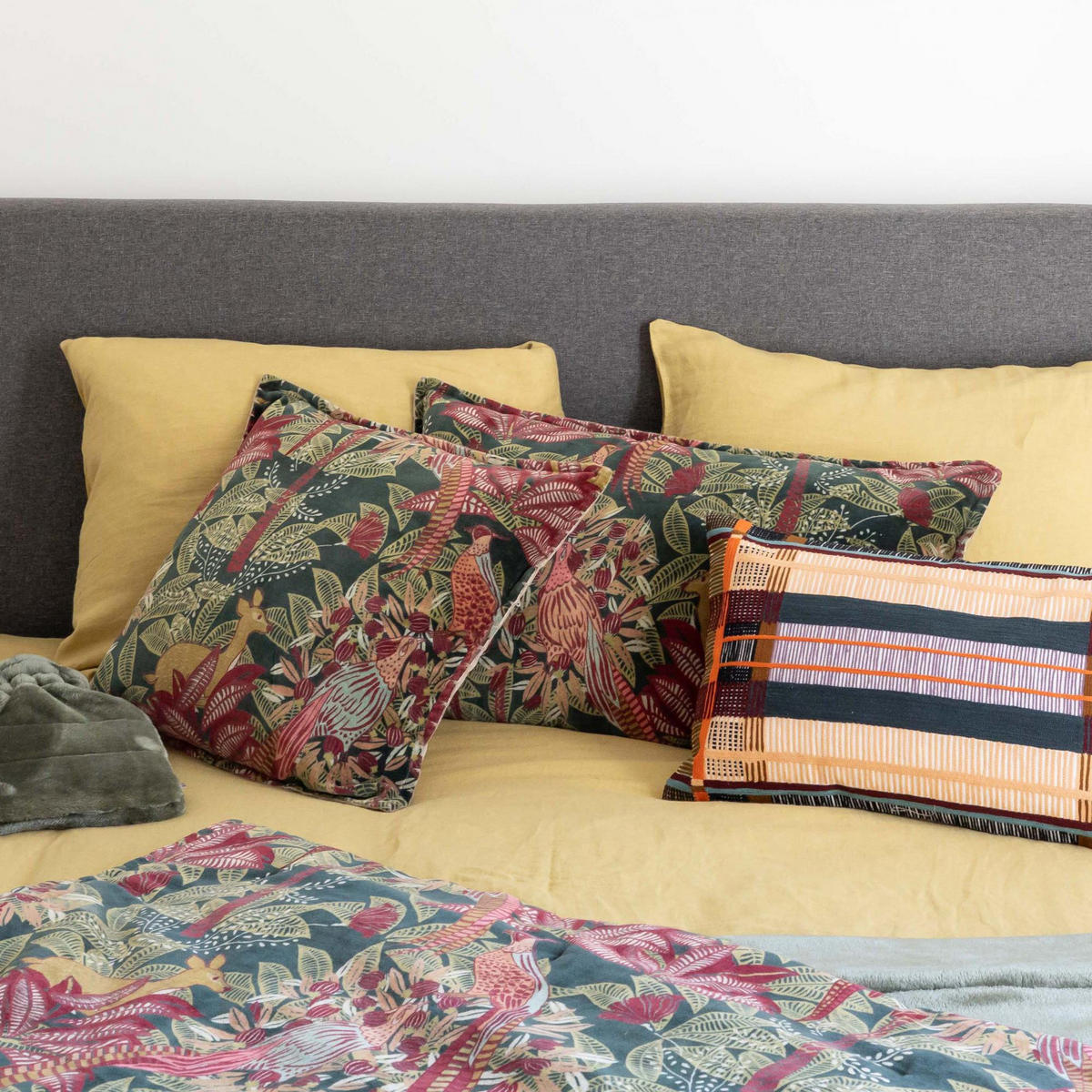 BESTICKTES KISSEN Kaël multico 40 x 65 cm - Multicolor, Textil (40/65cm) - Vivaraise