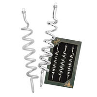 CHRISTBAUMSCHMUCK Korkenzieher-Set Silberfarbig 14cm (Glas / 3 Stk.) - Silberfarben, Glas (3/14/3cm) - Krebs Glas Lauscha