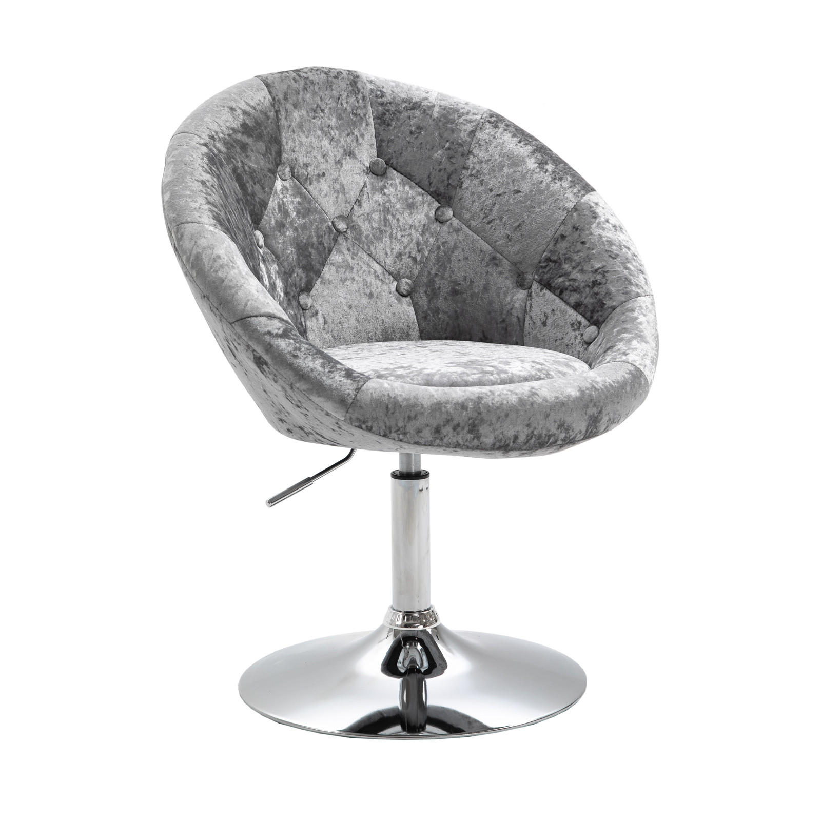COCKTAILSESSEL HAVANNA Samt Silber - Silberfarben, Textil (62/88/58cm) - SVITA