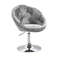 COCKTAILSESSEL HAVANNA Samt Silber - Silberfarben, Textil (62/88/58cm) - SVITA