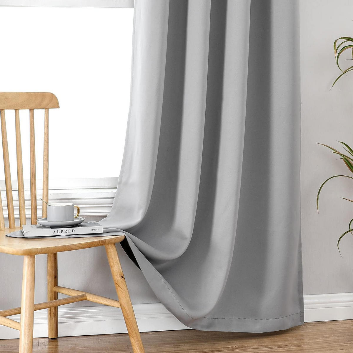 VERDUNKELUNGSVORHÄNGE – 100 x 200 cm – Grau – 2 Stück - Grau, Textil (37/28cm)