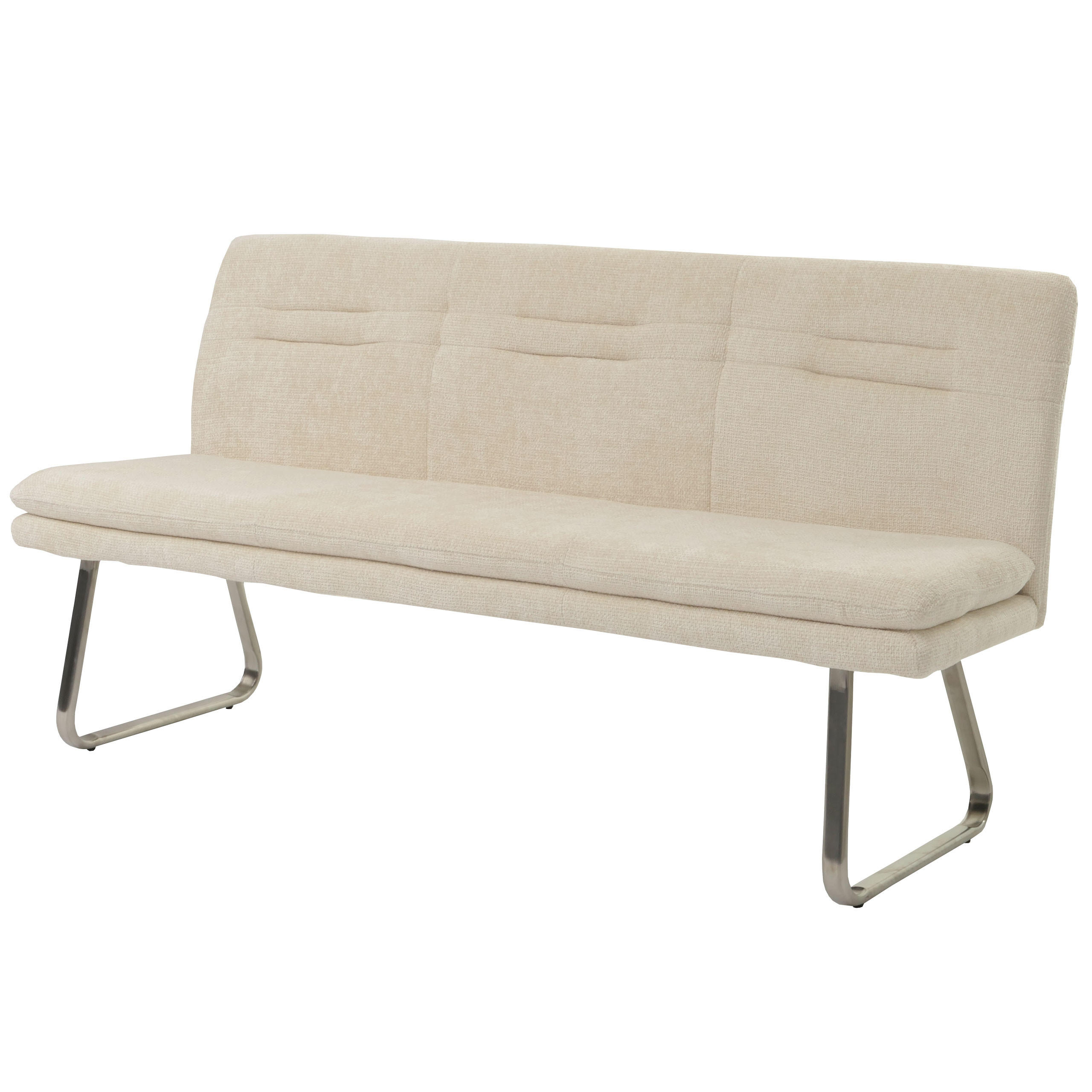 SITZBANK Cremeweiß - Weiß, Textil (180/93/58cm) - MCW