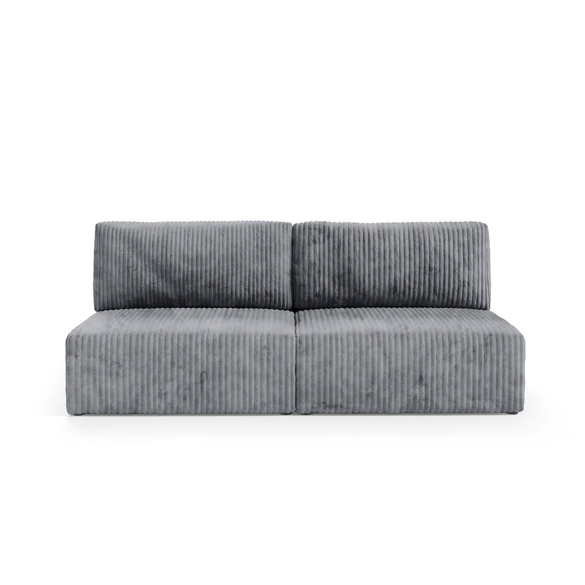 SOFA Angela 3 Sitzplätze Dunkelgrau - Grau, Holz (216/86/102cm) - Petits-meubles