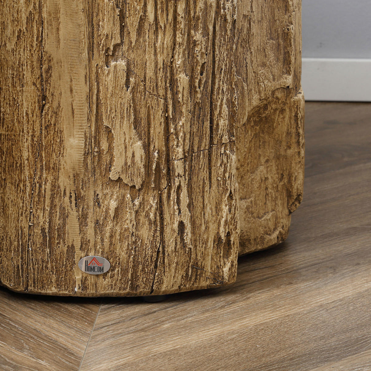 BEISTELLTISCH/NACHTTISCH in Baumstumpf-Optik aus Beton, Ø 37/43 cm, Naturfarben - Naturfarben, Stein (37/43/37cm) - Redom