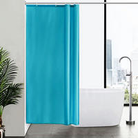 DUSCHVORHANG Aquamarine 100 x 200 cm - Türkis, Textil (100/200cm)