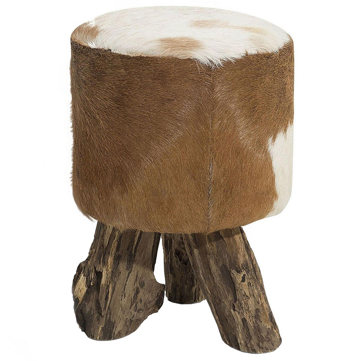 HOCKER Kent 30/30/42 cm - Braun, Leder (30/42/30cm) - Beliani