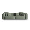 SOFA modular Martina aus strukturiertem Stoff moosgrün 4 Sitzplätze - Salbeigrün, Textil (320/75/106cm) - Micadoni
