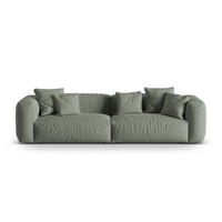 SOFA modular Martina aus strukturiertem Stoff moosgrün 4 Sitzplätze - Salbeigrün, Textil (320/75/106cm) - Micadoni