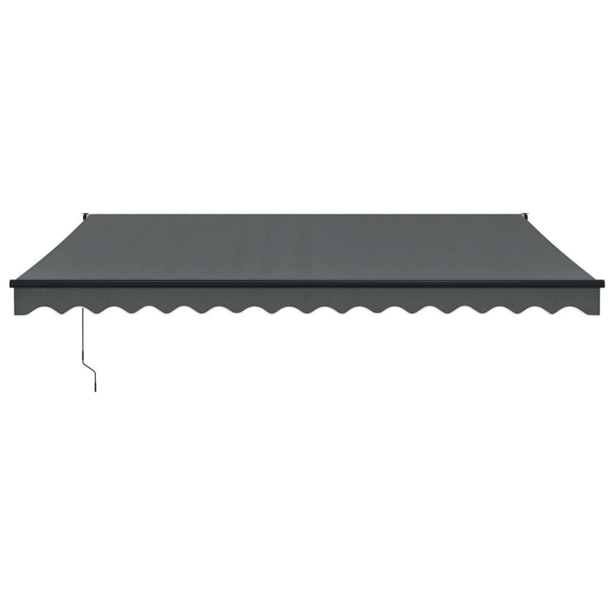 MARKISE Einziehbar Anthrazit 4x3 m Stoff und Aluminium - Anthrazit, Textil (400/1/300cm) - furnicato