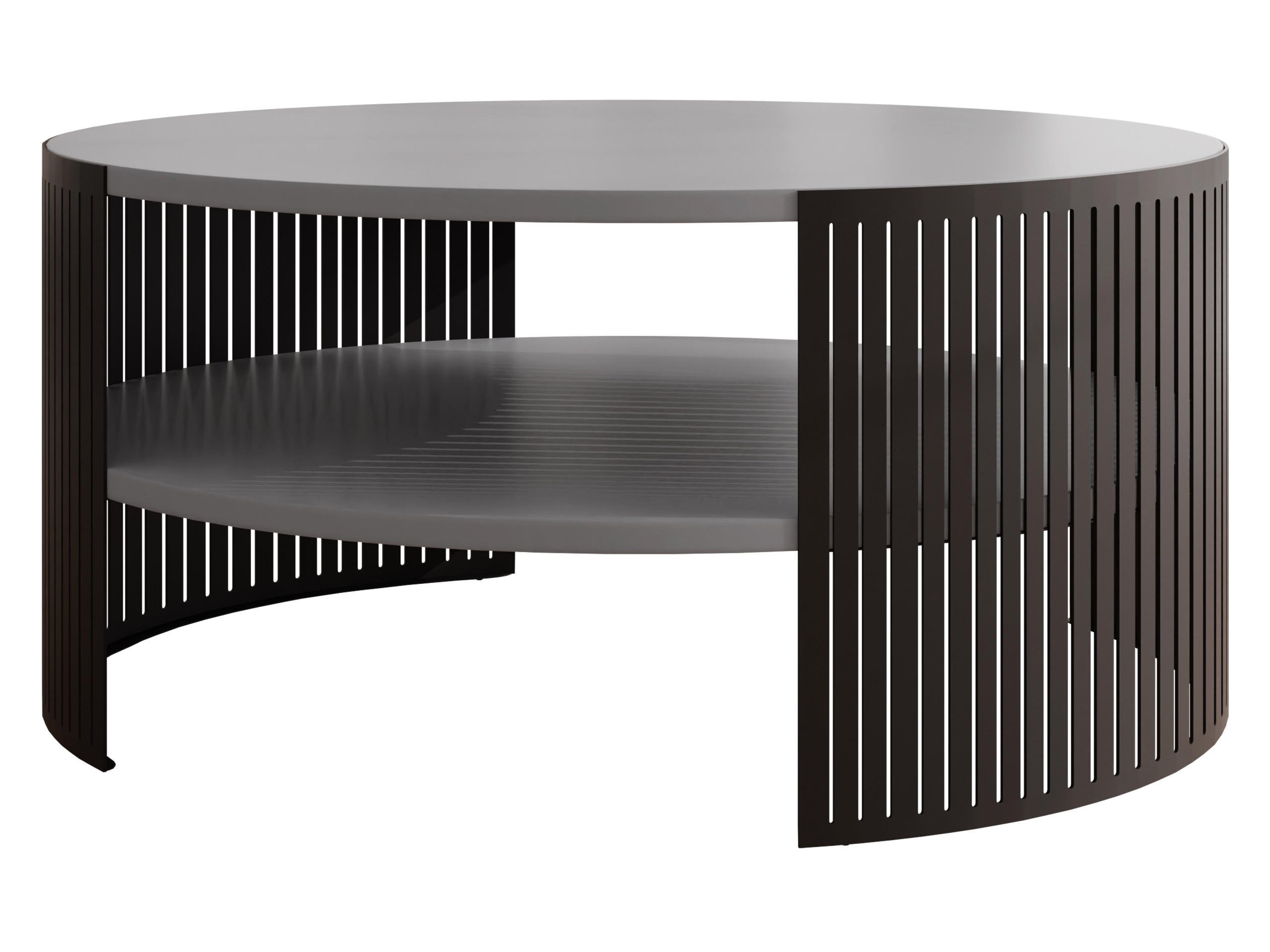 COUCHTISCH Fikoli - Hellgrau/Schwarz, Holzwerkstoff/Metall (75/75/40cm) - MIRJAN24