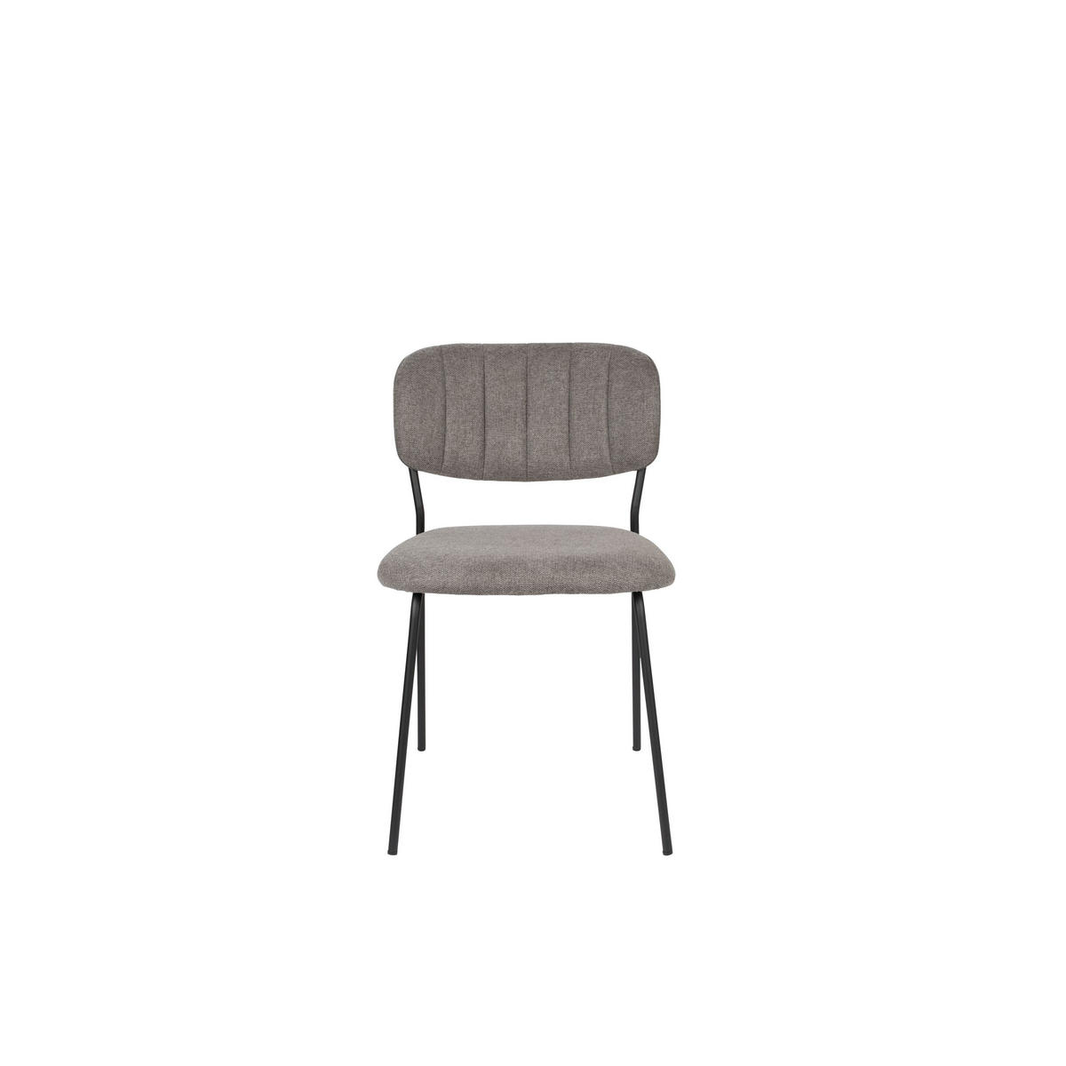 ESSZIMMERSTUHL Jolien Schwarz/ Grau - 2 er Set - Grau, Textil (48/77/56cm) - Housecraft Living