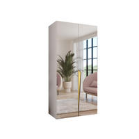 DREHTÜRENSCHRANK 202/100/52 2-türig - Goldfarben/Weiß, Holz/Metall (100/202/52cm) - Abiks Möbel