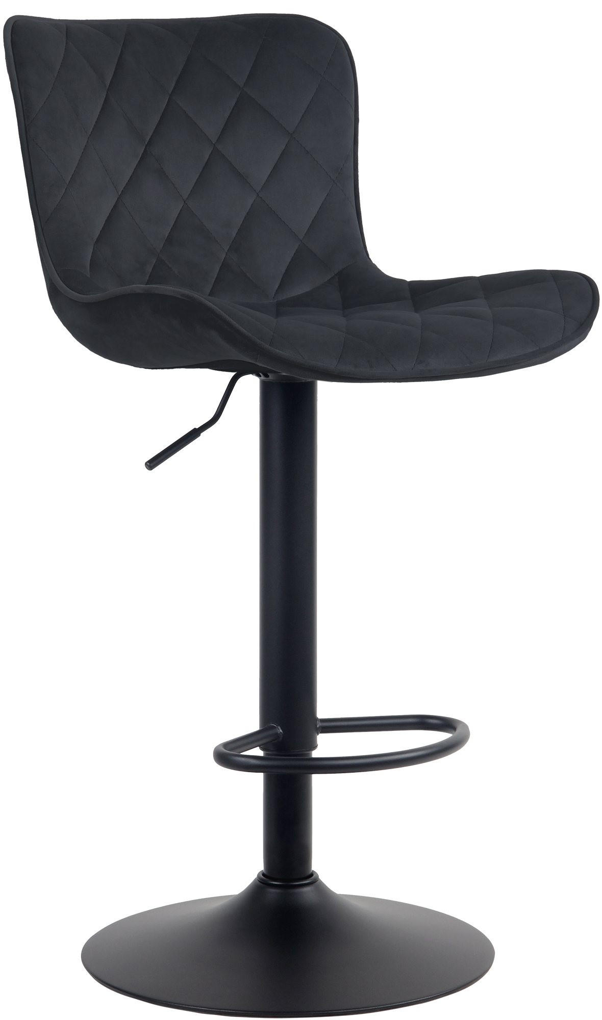 BARHOCKER Emma 83-107x48x54 cm schwarz - Schwarz, Textil (48/83/54cm) - furnicato